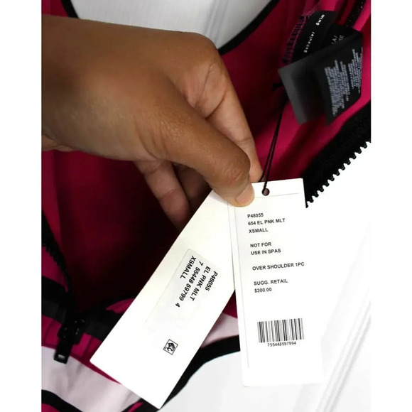 Proenza Schouler Striped Swimsuit One Piece Pink - Picture 9 of 10